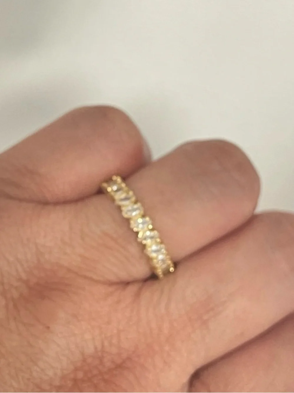 18k Gold Filled CZ Endless Ring